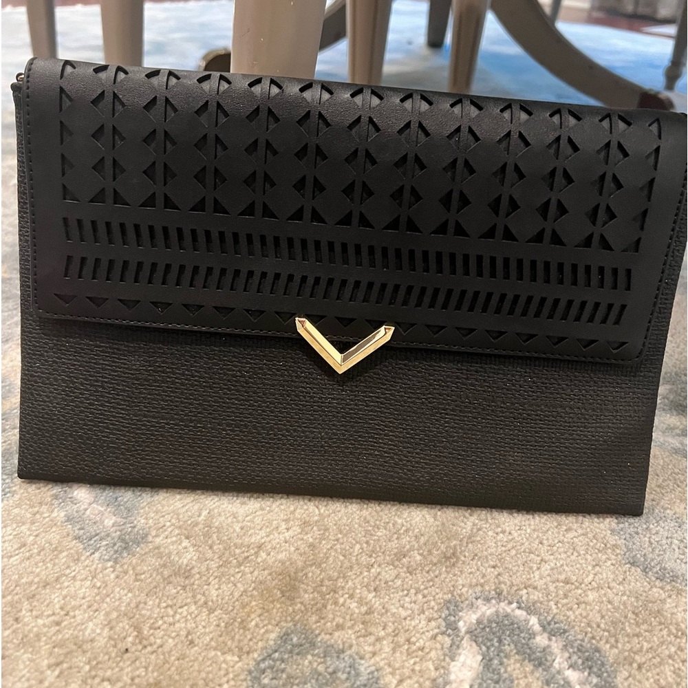 Black Stella and Dot clutch used once!